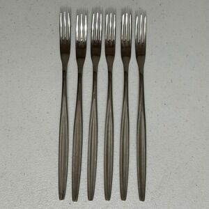 Norpro 18/10 Stainless Steel Cocktail Appetizer Forks Lot / Set of 6 Silver 7.5"